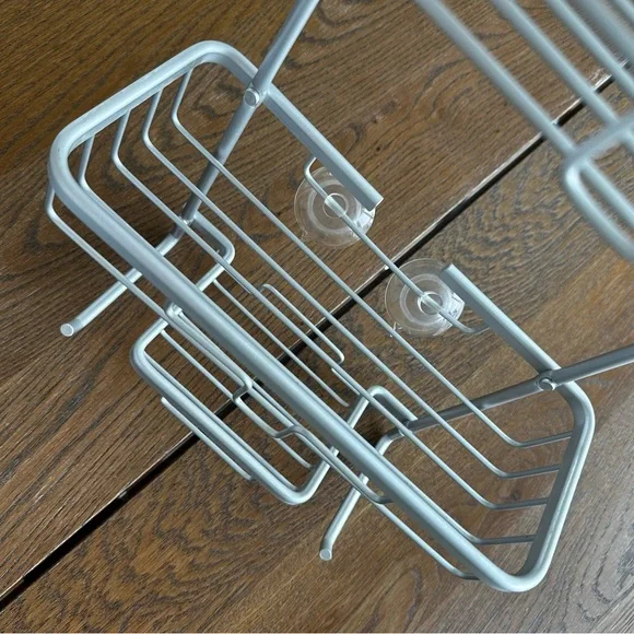 Zenna Home Rustproof Hanging Shower Caddy Satin Chrome Sturdy Metal - Picture 6 of 11